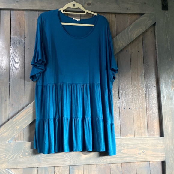 Chic Soul Tops - Teal Tunic